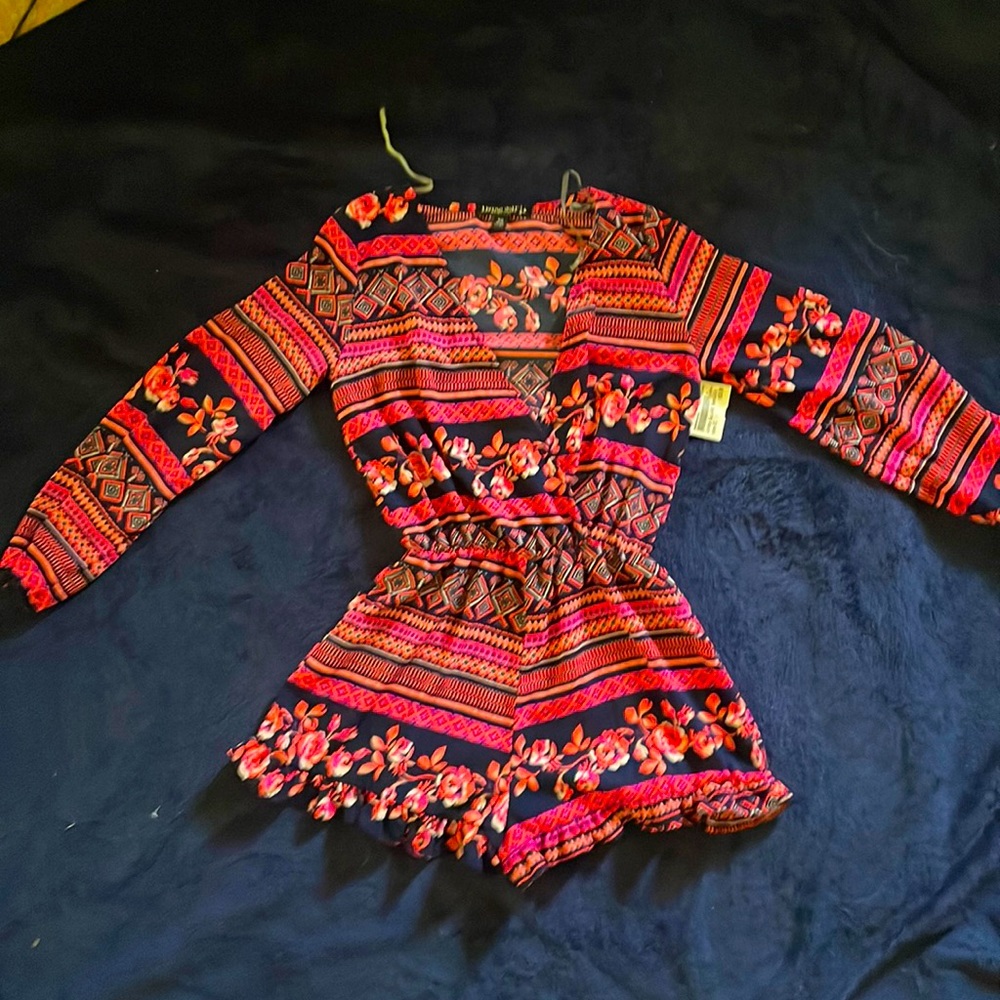 LIVING DOLL - FLORAL/BOHO ROMPER - XS